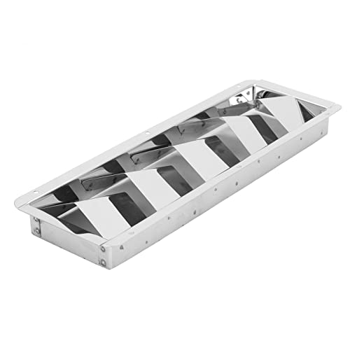 NDNCZDHC Stainless Steel Vent Louvered Vent 5 Slots Rectangular Marine Vent for Yachts and Boats 12.9 x 4.3in