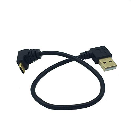 Type-C 3.1 変換アダプタ、USB2.0オスに Type-C オス90度の右向きケーブル 超高速データ転送(最大5Gbps) USB Type-C機器対応 変換 延長 コネクタ