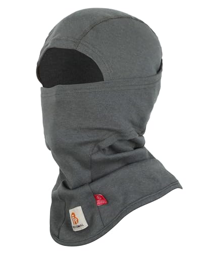 BOCOMAL FR Flame Resistant Balaclava Face Mask Arc Rated NFPA2112 CAT2 Helmet Liner Covering Hood for Welding Dark Gray