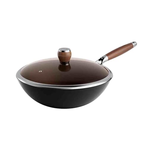 Wok de Hierro Tradicional con Tapa y Fondo Plano 32 cm miniatura 1