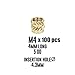 M4 Heat Set Threaded Inserts, Brass Inserts - Heat Set Inserts for 3D Printing, Plastic Parts & Prototyping | Metric Knurled Nuts for Secure Fastening (M4 x 5 OD x 4 L - 100 Pieces)