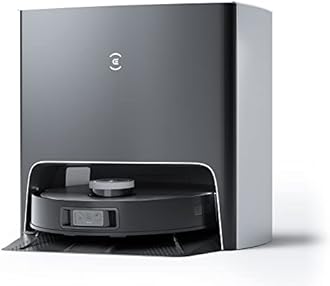 ECOVACS DEEBOT X1 Turbo Robot Vacuum and Mop Combo, 5000Pa Suction, Auto-Cleaning Station, Upgraded Laser Navigation, Obstacle Avoidance, YIKO Voice Assistant, Black