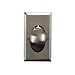 Delaney Hardware Bravura 905 Oxford Knob Dummy Lockset with Modern Rectangle Trim Scratch Resistant Door Knob for Closet/Pantry, Satin Nickel