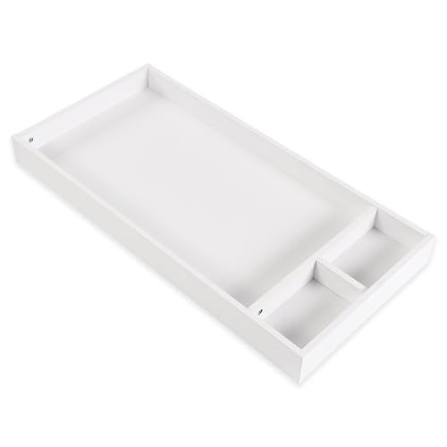 dadada Changing Tray for Lala 3-Drawer Dresser – Removable Changing Table Topper for 39' Dresser, Fits Standard Changing Pads, Secure & Easy to Attach, Baby-Safe Non-Toxic Finish, White