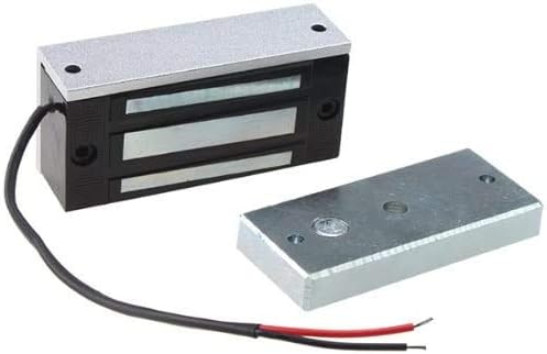 Miniatura 4 de AGPtek 60kg 130LBs Cerrojo eléctrico magnético con fuerza de retención para sistema de control de acceso - Modo NC Fail-Safe con electroimán