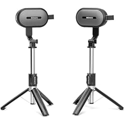 SOWO Wireless Dual Bluetooth Speakers Set, Stereo Sound, Adjustable Stands | 2 PCS, High-Fidelity, Smart Pairing Sync, Surround Sound with Portable Lightweight Case for Home, Travel, Party, Birthday