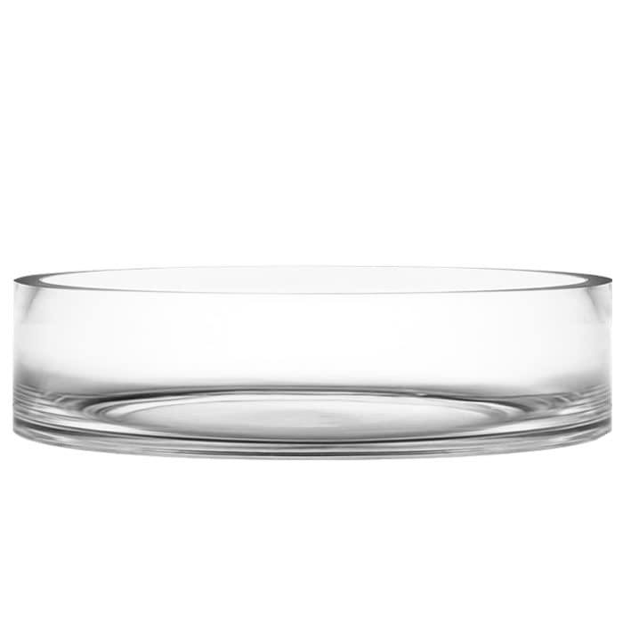 CYS Excel Large Glass Cylinder Vase (H:4" D:16") Flower Vase Centerpieces Hurricane Floating Pillar Candle Holder Terrarium Planter
