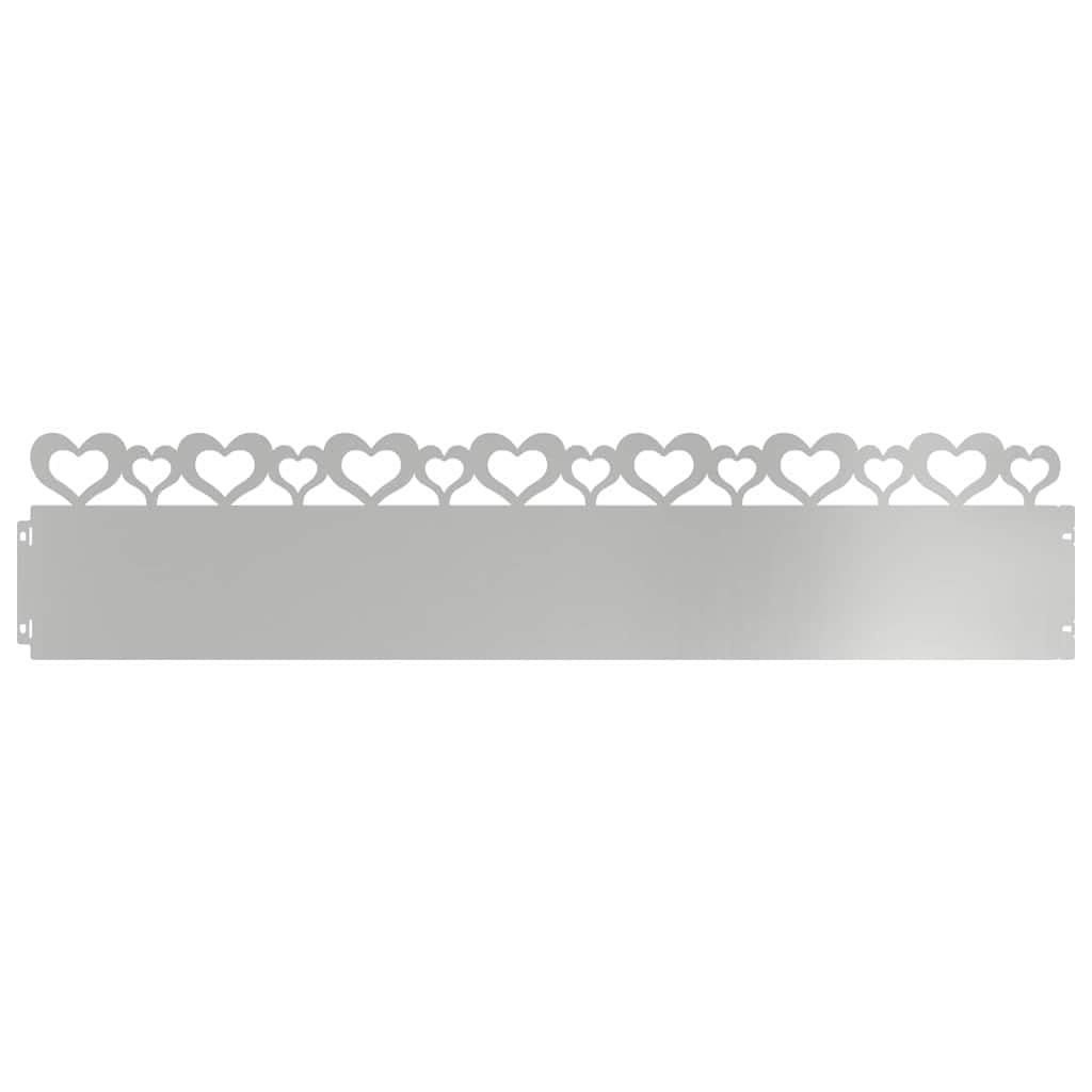Bordure de pelouse 10 pièces 103 x 0,05 x 22 cm Acier galvanisé