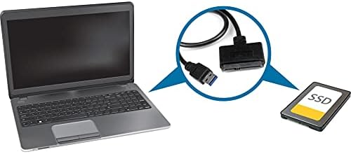 StarTech.com Kabel SATA na USB - adapter do dysków twardych USB 3.0 na 2,5" SATA III - zewnętrzny konwerter do transmisji danych SSD/HDD (USB3S2SAT3CB)