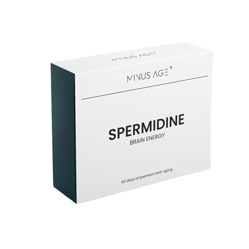 Minus Age Spermidine – 60 Kapseln – 6 mg Spermidin pro Tagesdosis – Unterstützung der Zellregeneration & Autophagie – 2 Monate Vorrat – Vegan – Hergestellt in der EU
