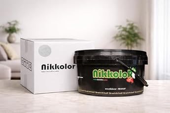 Foto di Nikkolor Perla d’Oriente – Pittura Decorativa Perlata Effetto Sabbiato | Lavabile e Antimuffa | Finitura Elegante per Interni | Facile Applicazione | 2,5 L (25–30 m²) | Silver