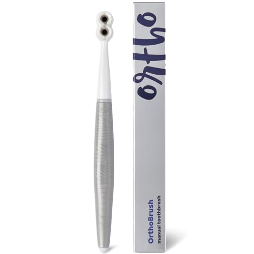 SuperMouth OrthoBrush Manual Toothbrush – Soft Bristles for Braces, Deep Clean Around Brackets & Wires, Conform to Teeth’s Curves & Protects Against Cavities & Stains