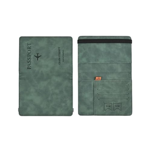 Porte-cartes de visite KLVN homme et portefeuille voyage en cuir vert