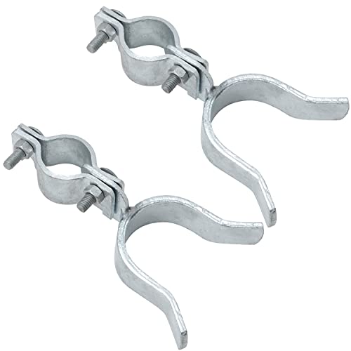 1-3/8" X 2-3/8" Chain Link Gate Latch, Vivida Fence Gate Latch For Metal Gate, Galvanized Gate Fork Latch, Bolts & Nuts Included, 2 Pcs #TOP4