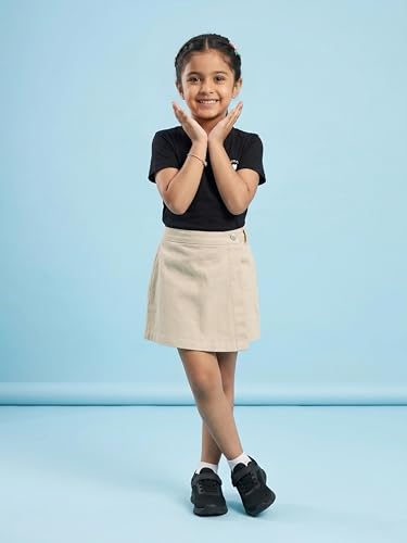 Image of KiddoPanti Girls Denim Over Lap Shorts