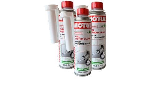MOTUL Aditivo Combustible Gasolina Professional Fuel System Clean 300 ml (Formula Mejorada 2018), Oferta 3 envases