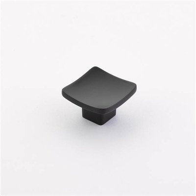 Basin Square Knob Finish: Black, Size: 1.63