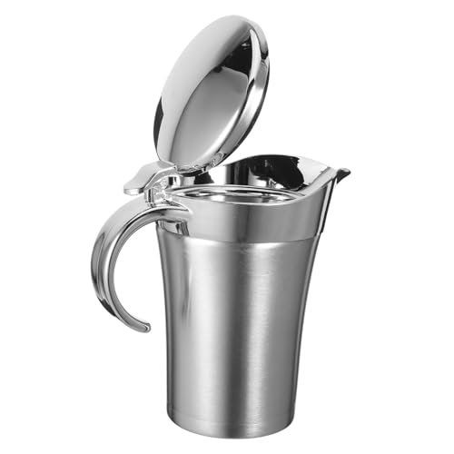 DECOMELODY Saucière Thermique Inox Double Paroi Maintien Chaud Sauces Steak Verseuse Ergonomique pour Restauration et Repas Familiaux