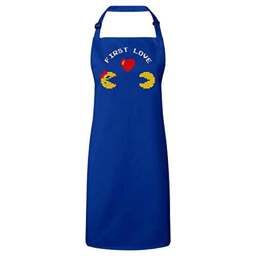 Tablier cuisine premium First Love au motif rétro gaming 8 bit résistant