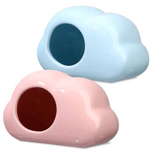 Beaupretty 2個 小動物用セラミックハムスター巣箱 クールサマーハウス 小型ペットの涼感隠れ家 ゴールデンハムスター対応