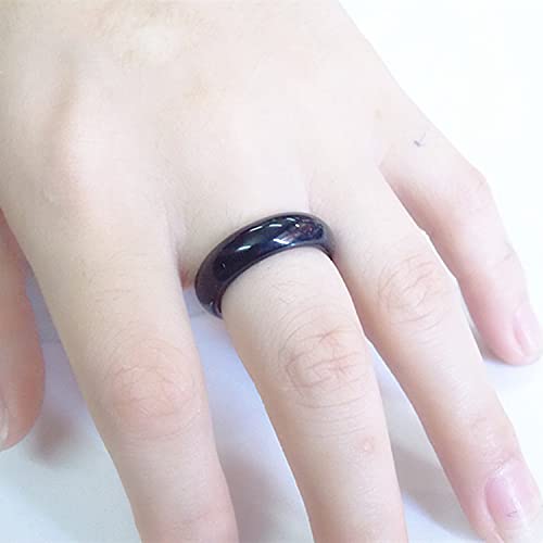 6 Pcs Carnelian Crystal Rings Natural Carnelian Gemstone Band Ring Carnelian Smooth Round Donut Ring 6Mm Width Colorful Crystal Rings Natural Jade Ring Jewelry For Teen Girls （Size7-8#） #TOP1