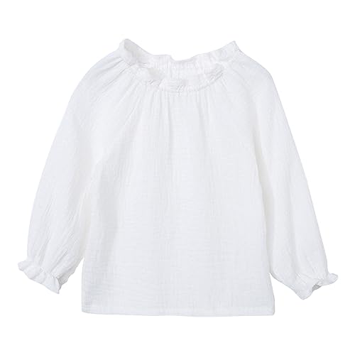 Boys School 𝚄Niform Shirts Kids Sweatshirts Soft Cotton Warm Round Neck Long Sleeve Solid Color Love Top