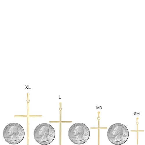 10k Gold Simple Cross Christian Pendant For Women Gift For Her Cross Christian Pendant Necklace Religious Jewelry MADE IN USA4