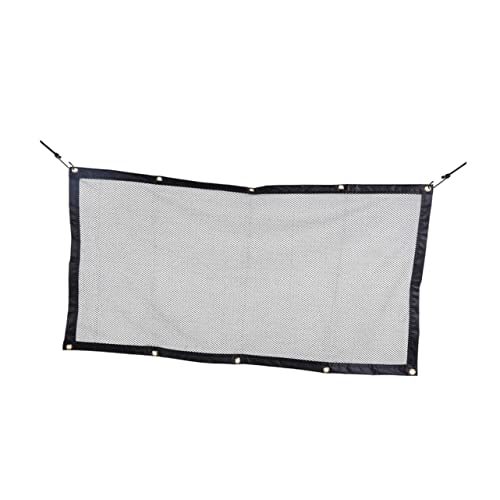 BESTonZON Foldable Dog Safety Fence Net Breathable Mesh Car Barrier for Pets for Home Travel Keeps Dogs Cats from Dangerous Areas Black