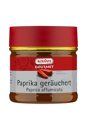 KOTÁNYI Paprika geräuchert scharf - für Aromen der ungarischen Küche, für Gulasch, Suppen, Eintöpfe, Geflügel, aromatisch-scharf, Dose 400 ccm