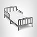 Dream On Me Classic Design Toddler Bed In Steel Grey, Greenguard Gold And BSA Certified, Low To Floor Design, Two Side Safety rails, Non-Toxic Finishes, Wooden Nursery Furniture