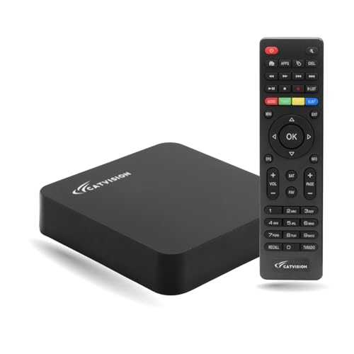 Image of Catvision Hybrid Set Top Box | OTT + Free Dish (DVB-S2) Support | 115+ DD Channels | Android Based | BIS Approved