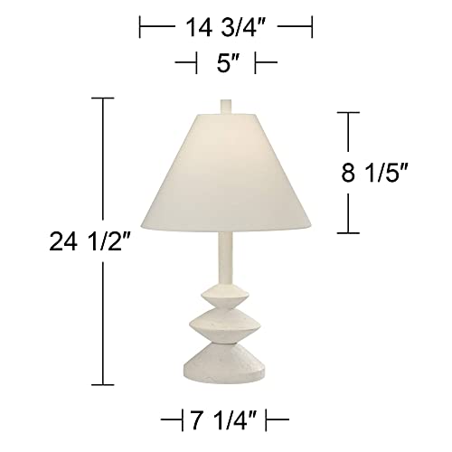 Lámparas de mesa modernas 24.5" blancas juego de 2 miniatura 4