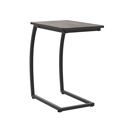 AZL1 Life Concept Utility Sofa End Living Room, Vintage Accent Couch Side Pocket, C Shaped Table for Coffee Snack Laptop