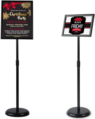 Porte affiche A4 sur pied réglable pour orienter facilement vos clients