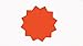 2.25" Round Starburst Cards Blank (100)