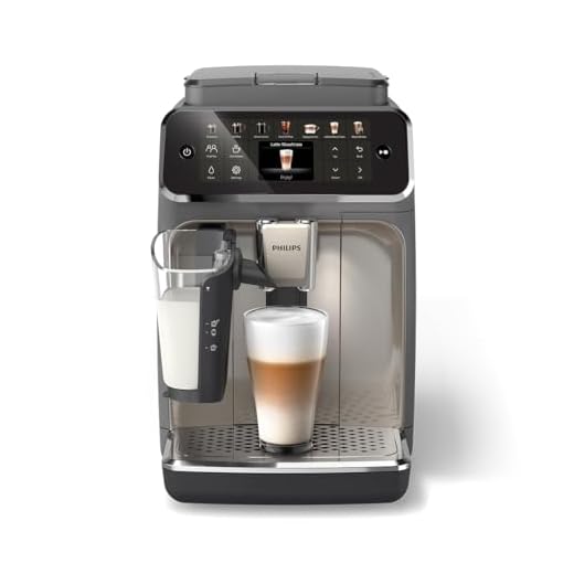 Philips 4400 Series Fully Automatic Espresso Machine – 12 Hot & Iced Coffees, Quick-to-Clean LatteGo Milk System, SilentBrew, QuickStart, Ceramic Grinder, Black Chrome (EP4444/90)