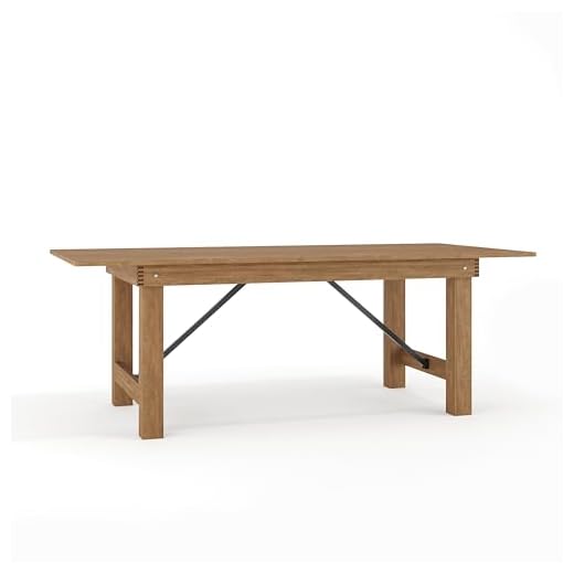 Rustic Solid Pine Folding Dining Table
