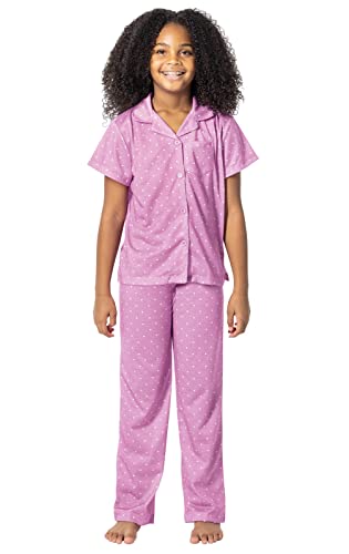PajamaGram Pajamas for Kids - Kids Short Sleeve Button Down Pajamas with Pants2