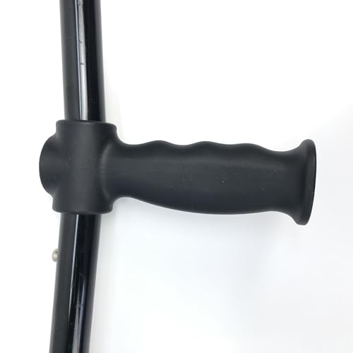 Muletas ajustables para antebrazo para adultos, andador plegable de aleación de aluminio con puño cerrado giratorio y asas ergonómicas para las muñecas, par ligero