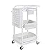 Wanddekoration HUO 3-lagiges Metallregal Regal Rollwagen Hakenkorb Mobiles Lagerregal Küchenbüro Garage Familie