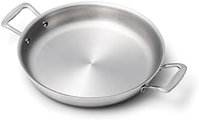 360 Fry Pan 11.5″ with Short Handles, Stainless Steel Cookware, Hand Crafted in the United States, Induction Cookware.