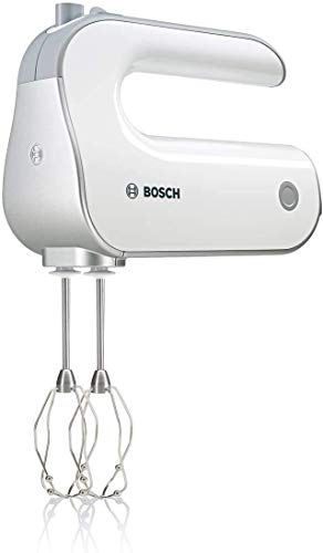 Bosch Handrührer Styline MFQ4080, 2 Rührbesen, 2 Edelstahl-Knethaken, spülmaschinengeeignet, Zerkleinerer, Pürierstab, 5 Stufen plus Turbostufe, 500 W, weiß/silber – Bild 5