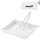 White 13x15 Darkroom Film Developing Tray with Print Developing Tongs for Photography Enthusiasts, Large...