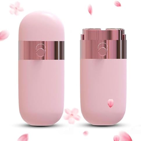 Facial Hair Removal for Women, Portable Painless Lady Shaver with Built-in LED, Wet/Dry Electric Razor Hair Remover Device for Face/Lips/Peach/Fuzz