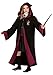 Fun Costumes Deluxe Harry Potter Hermione Granger Costume for Kids, Hermione Gryffindor Robe, Hooded Wizard Robe Outfit XS