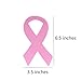 Llxieym 30 Piece Pink Ribbon Foam Breast Cancer Awareness Ribbons Foam，6 Inches Height