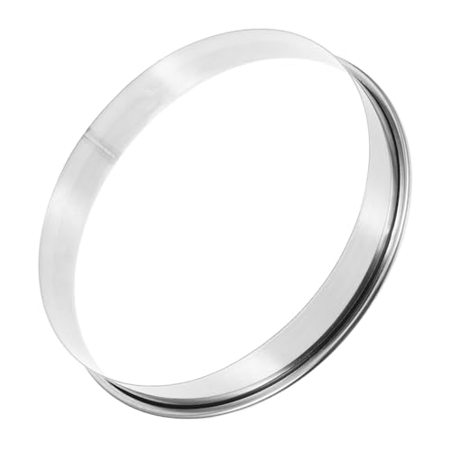 FONDOTIN Stainless Steel Pizza Saucing Rings Pastry Ring for Even Topping Distribution High Temperature Baking Tool for Home and Commercial Use