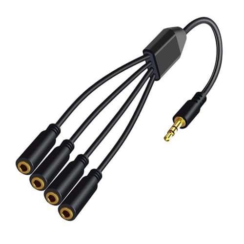 Cable 3.5mm macho a múltiples hembras extensible miniatura 7