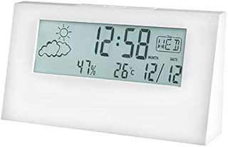 Acctim 15842 Vertex White alarm clock with indoor temperature