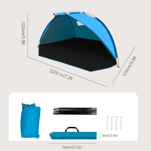Cabaña de playa portátil para pesca y camping que alivia el calor 3
